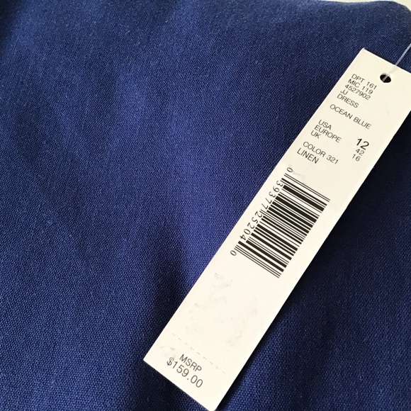 Dress 12 NWT $159 tag Ocean Blue One Shoulder Antonio M - Picture 2 of 10